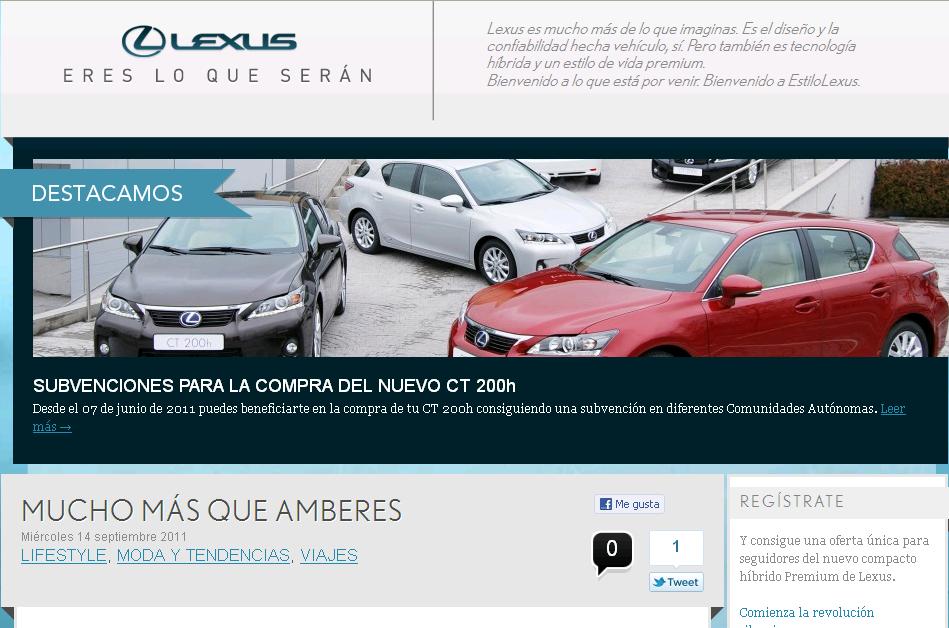 Blog estilo Lexus