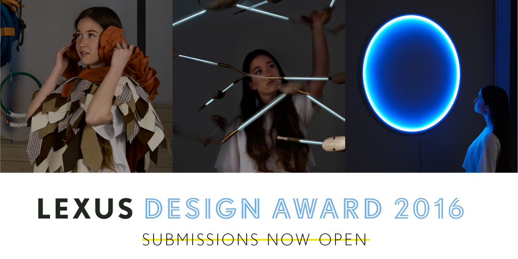 Todo se reduce a anticiparse: Se abre el plazo de inscripción para los premios lexus design award 2016