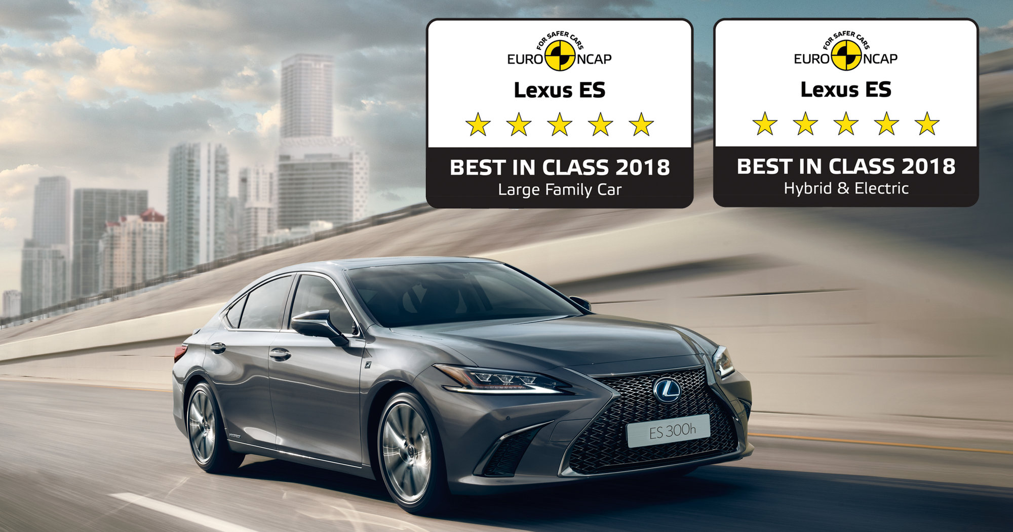 Galería: El nuevo Lexus ES 300h híbrido es nombrado vehículo más seguro de Europa en dos categorías: “Vehículo Familiar Grande” y “Vehículo Híbrido y Eléctrico”